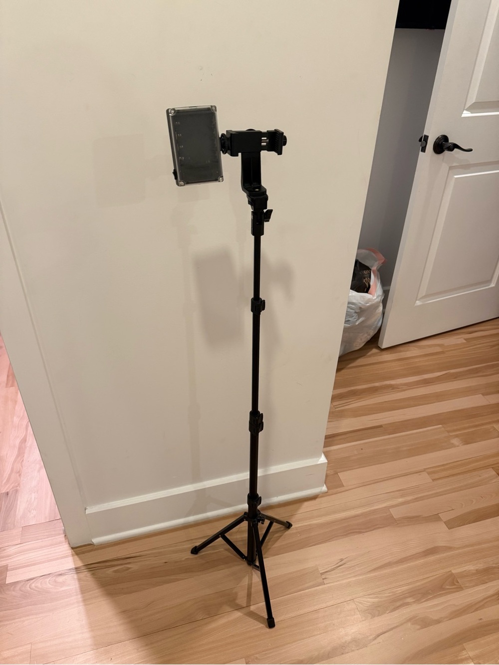 Black Universal Camera/Phone Tripod Stand with Mount
